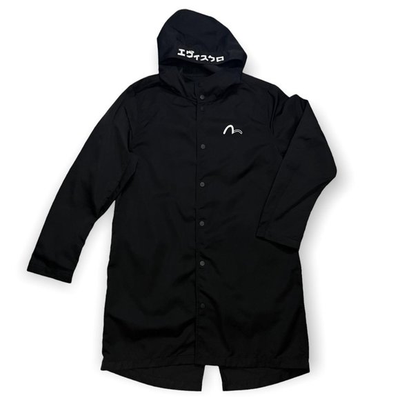 Evisu Kuro Japanese Luxury Designer Streetwear Trench Jacket - Mens Large - Picture 2 of 4